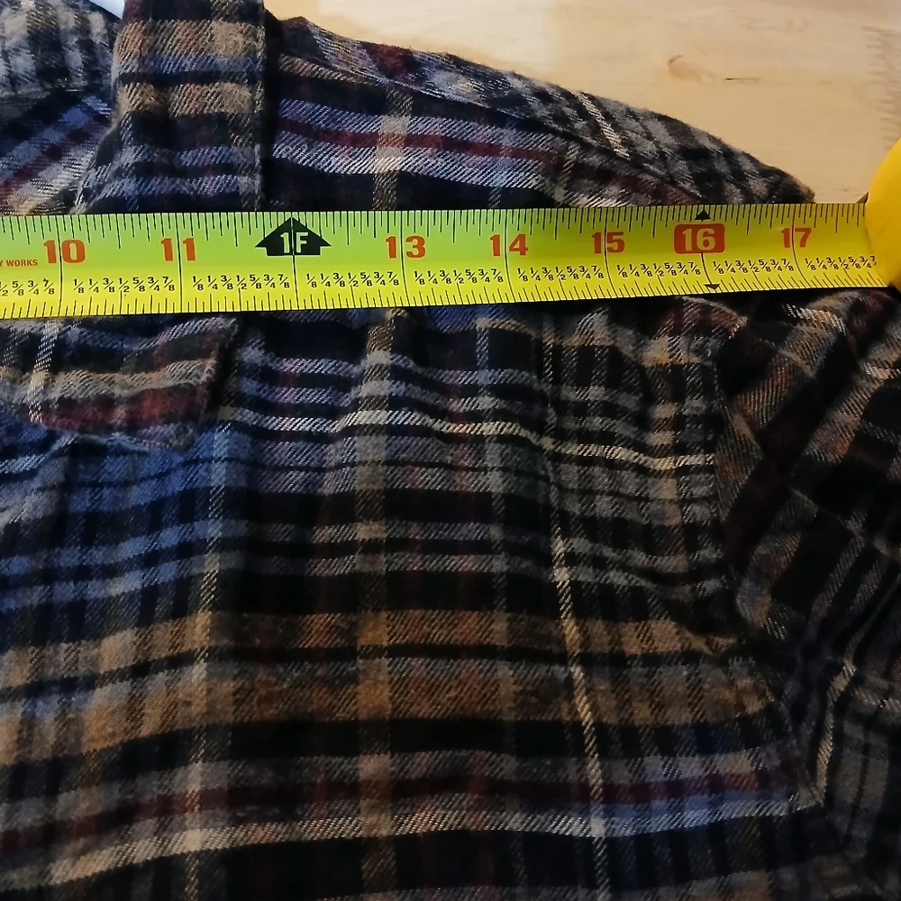 Maurices Woman Casual Plaid Buttondown Shirt - Black, Brown, Burgady XL - Picture 7 of 16